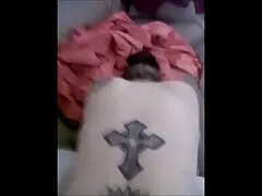 Bela morena gags sua sexo tuga amador buceta